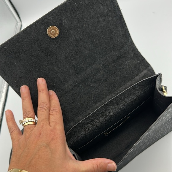 House of Harlow 1960 Croc Embossed Gold Snake Handle Crossbody Bag Like New - Picture 8 of 12